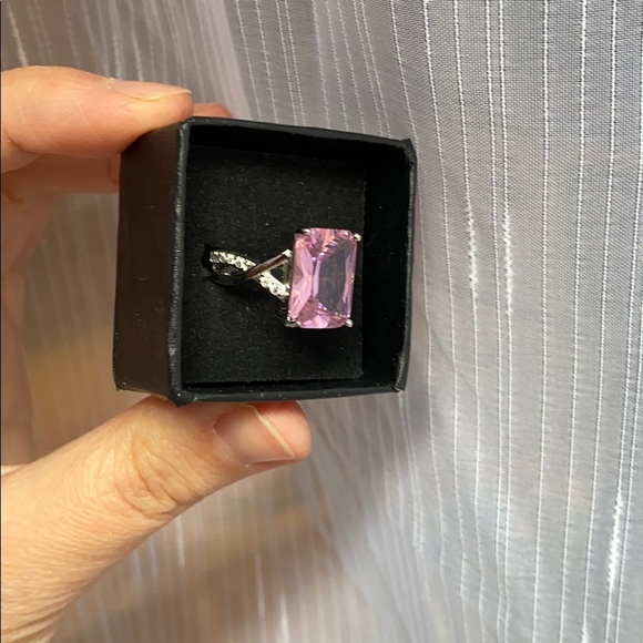 18KRGP pink zirconia ring size 6 and 7 - Picture 8 of 9